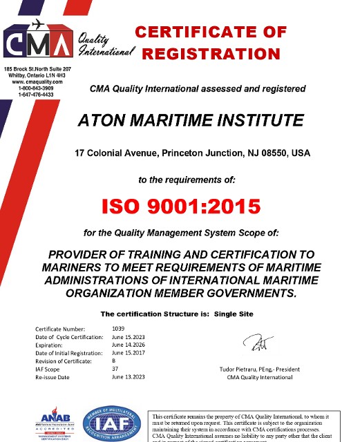 Aton Certificate